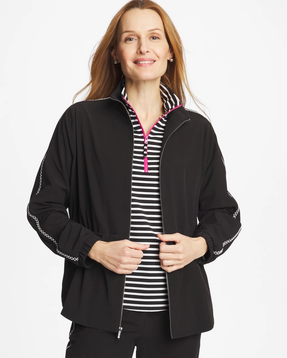 Zenergy® UPF Lattice-Trim Jacket | Chico's